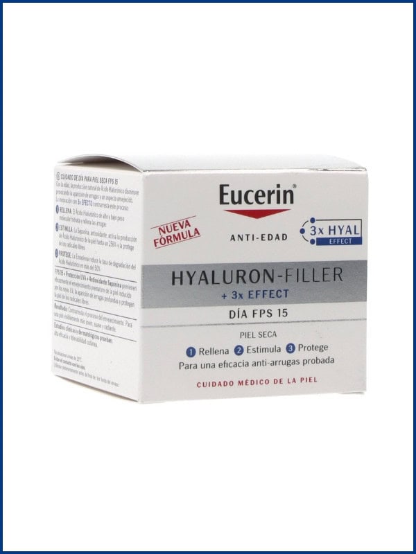 Eucerin Hyaluron-Filler Tagescreme SPF15 Für Trockene Haut – Mit Hyaluron, 50 Ml, Pflegt & Schützt Vor UV-Strahlen!