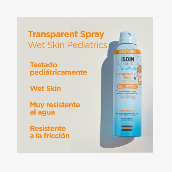ISDIN Pediatrics Spray Transparente Wet Skin spf50 200 ml
