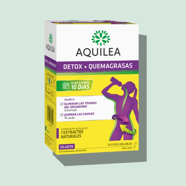 AQUILEA Detox + Quemagrasas 10 Sticks Soluble